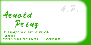 arnold prinz business card